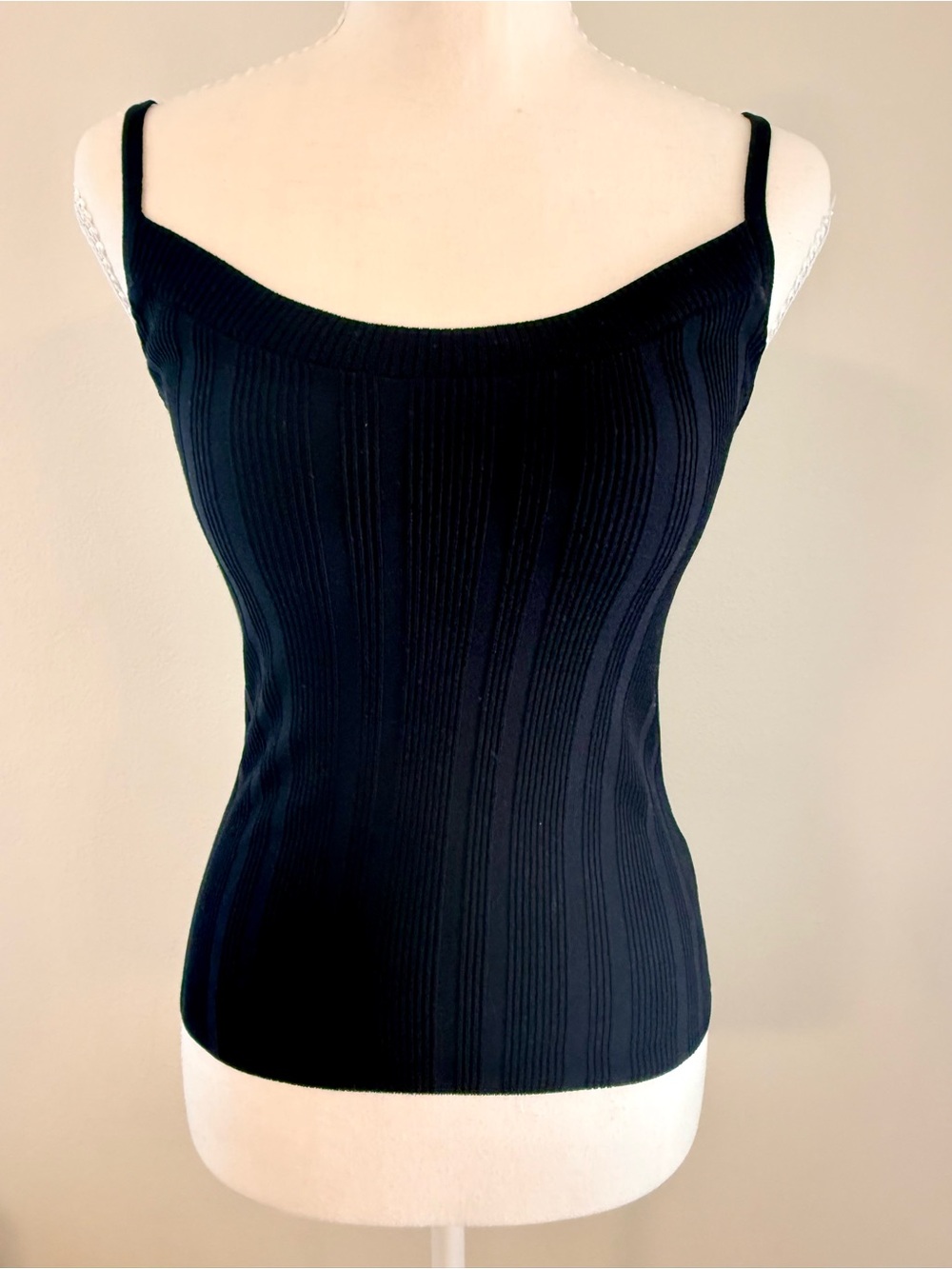 Express Black Ribbed Camisole Tank